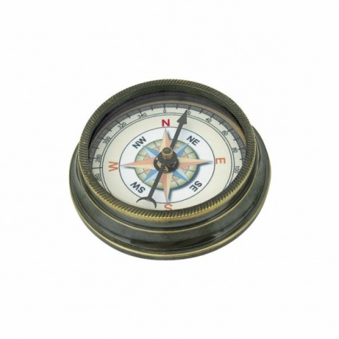 Kompas antická mosaz,prům.6cm