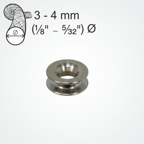 Očko kluzné Clamcleat Titanium Thimble pro lano 3-4mm