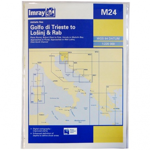 Mapa M24 Jadran (Slovinsko), Golfo di Trieste - Lošinj & Rab