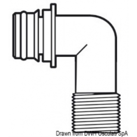 Koncovka k pumpě, 90° závit 1/2"