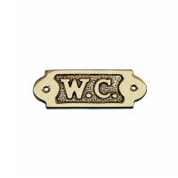 Cedulka WC - mosaz