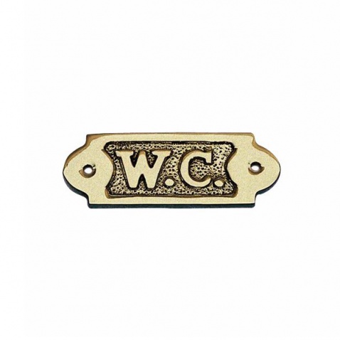 Cedulka WC - mosaz