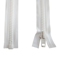 Zip YKK kostěný , bílý - délka 60 cm