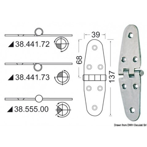 Pant 137 x 39 mm, nerez