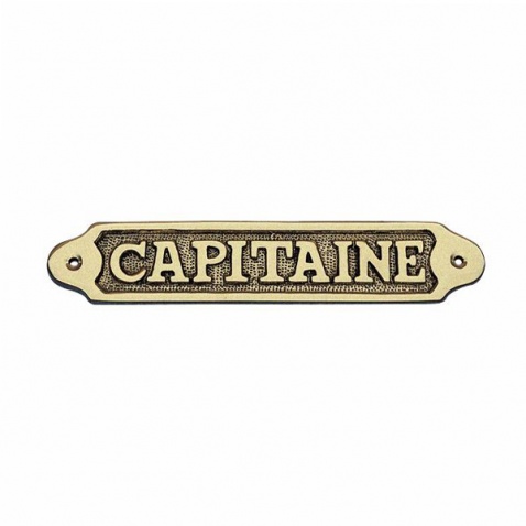 Cedulka CAPITAINE - mosaz