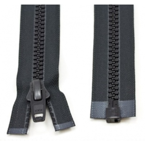 Zip YKK kostěný , černý - délka 60 cm