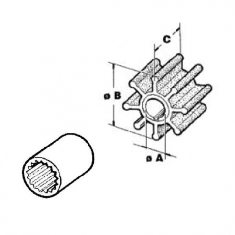 Impeller 500206GT, Yamaha/Sole Perkins, Renault