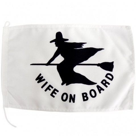 Vlajka Wife On Board 20x30cm