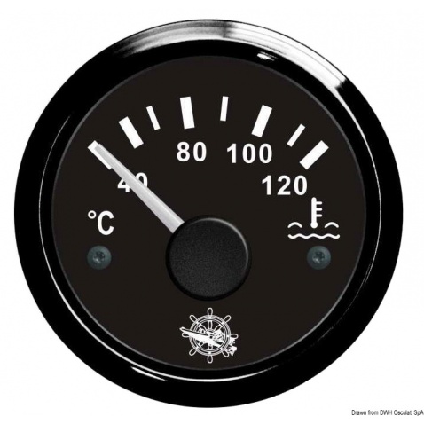 Teploměr voda, 40-120°, černý