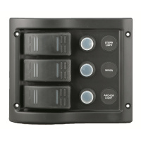 Panel vypínačů - 3 pod sebou s osvětlením, voděodolný