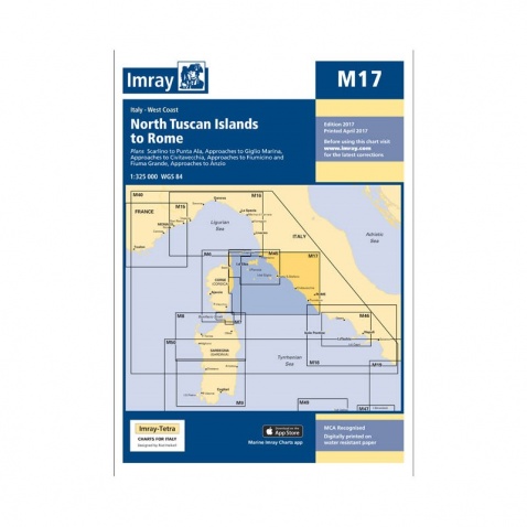 Mapa M17 North Tuscan Islands to Rome