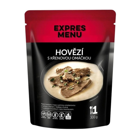 Hovězí s křenovou omáčkou (1 porce)