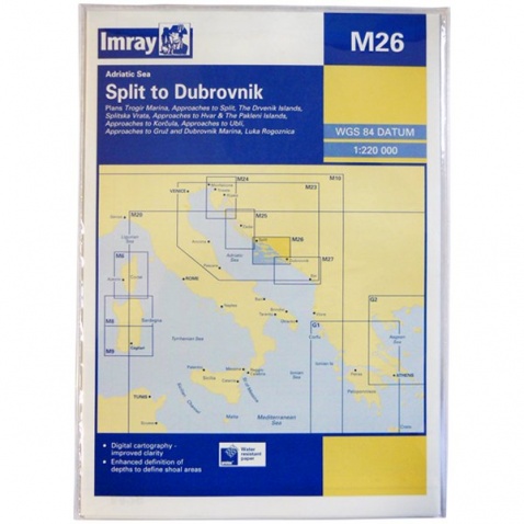 Mapa M26 Jadran (Chorvatsko), Split - Dubrovnik