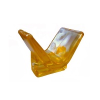 Doraz na vozík průhl/oranž 70x65mm