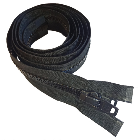 Zip YKK kostěný , černý - délka 150 cm