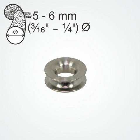 Očko kluzné Clamcleat Titanium Thimble pro lano 5-6mm