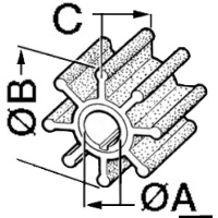 Impeller 500367, Suzuki 115/200HP
