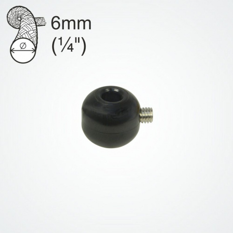 Kulička dorazová na lano Clamcleat Screw-on Stopper Ball, pro lano pr.6mm