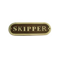 Cedulka SKIPPER - dřevo/mosaz