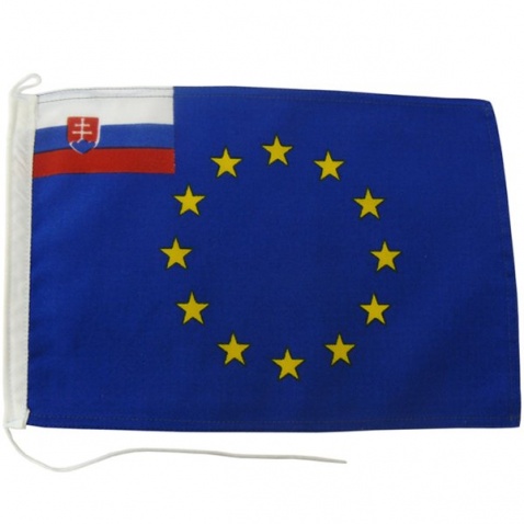 Vlajka EU + Slovensko 20x30cm