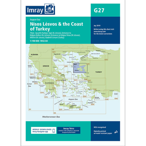 Mapa G27 Nísos Lésvos & the Coast of Turkey