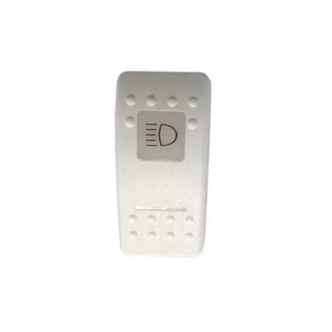 Tlačítko pro vypínač, symbol světlo, bílé