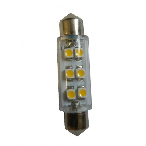 Žárovka 12V, LED, 1,2W, 43mm