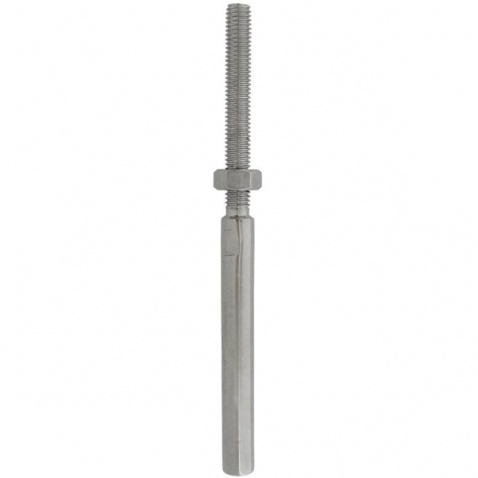 Terminál závitový pro lano 4mm, M6, pravý závit