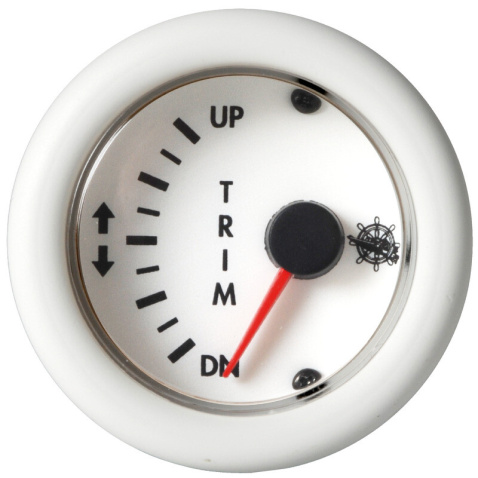 Budík trimu, white, 59mm