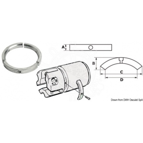 Anoda zinková Volvo Penta for Sail Drive/Folding Prop, 3 díly (3858399)