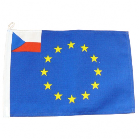 Vlajka EU + Česká republika 20x30cm