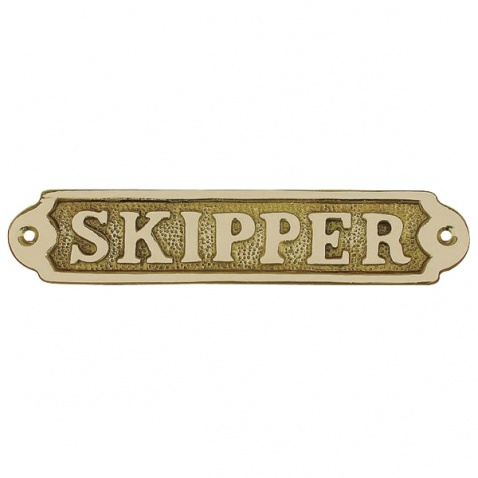 Cedulka SKIPPER - mosaz