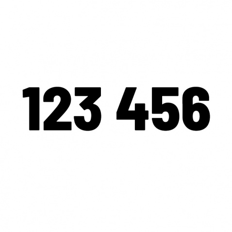 Čísla na loď samolepící černé-sada 2 x 6 čísel