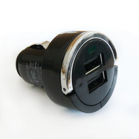 Zásuvka zapalovač mini-USB 2x, 5V,2,1A