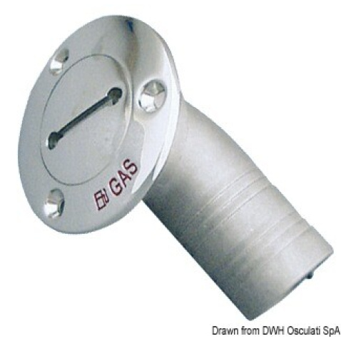 Hrdlo nerez na benzin, 30°, s klíčkem 