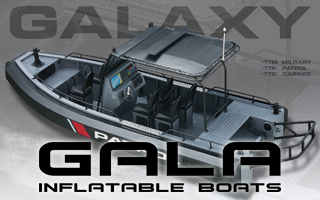 GALA GALAXY - heavy duty člun s pevným hliníkovým kýlem a polyuretanovými tubusy