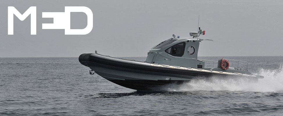 MED DEFENSE profesionální člun, policejní člun, hlídkový člun